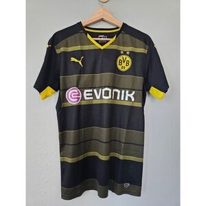 Rare Borussia Dortmund Sample Jersey Puma BVB Evonik Black Yellow Men's Size M